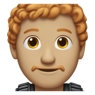 A bald redhead with a beautiful jawline and a not very long red beard and moustache. sticker