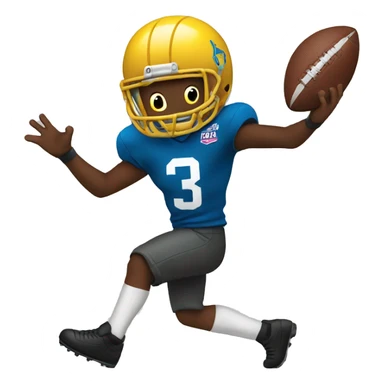 Boy hitting football with his leg sticker