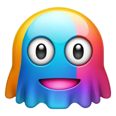 Classic Pacman ghost character with big eyes sticker