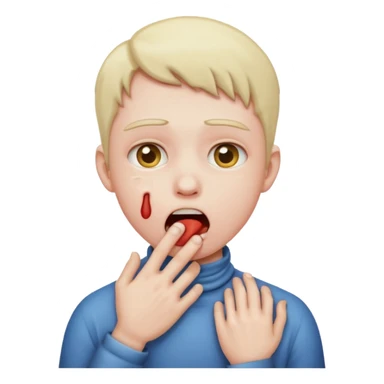 Person choking themselves  sticker