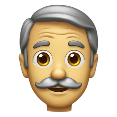 old Pinocchio with mustache sticker