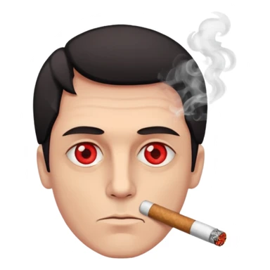 Guy smoking blunt with red eyes  sticker