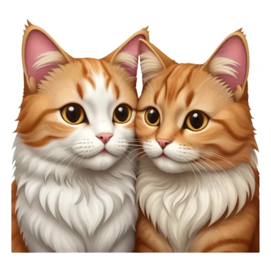 Cat kissing a cat sticker