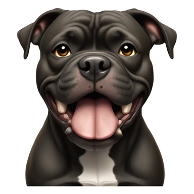 Black american bully with blunt sticker