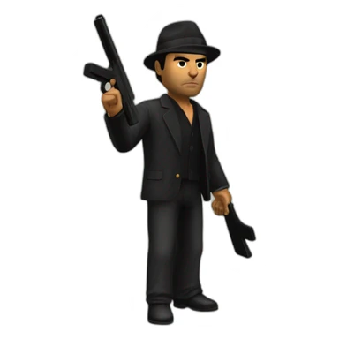 GTA III Italian Mafia man with shotgun sticker