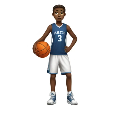 a teenager play basketball sticker
