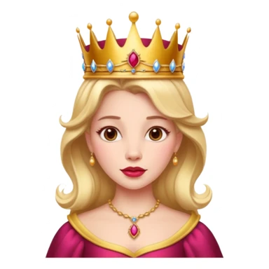 beauty and the beast queen in crown sticker