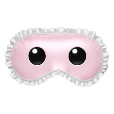Light pink Frilly satin sleep mask no eyes sticker
