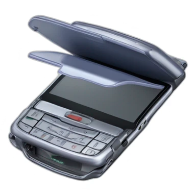 Fold out Motorola Razr V3 mobile device with the iconic clamshell design sticker