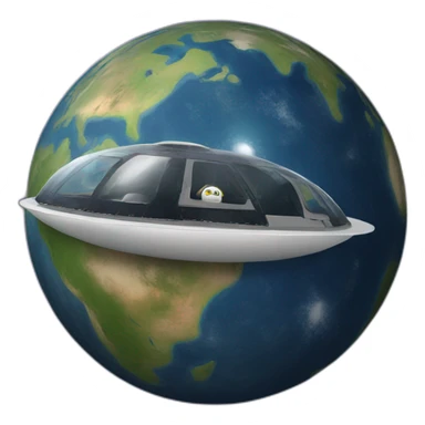 Ovni sur la terre sticker