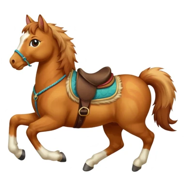 cat on horse sticker