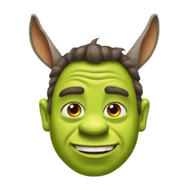 Shrek with donkey ears sticker