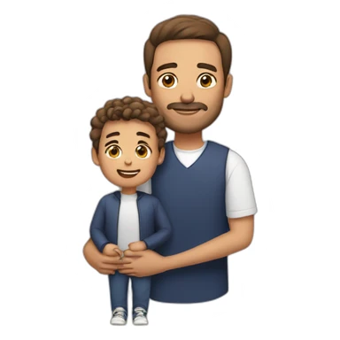 Padre con su hijo sticker