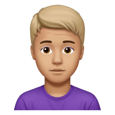 justin bieber, wear purple t shirt sticker