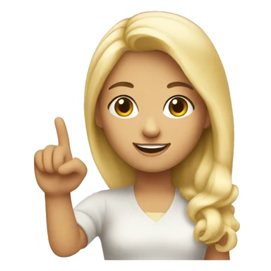 blonde girl with hand out approve sticker