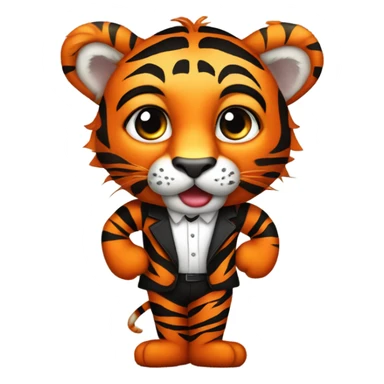 Barack Obama wearing a tiger costume sticker
