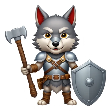 Wolf hold ban hammer Viking  sticker