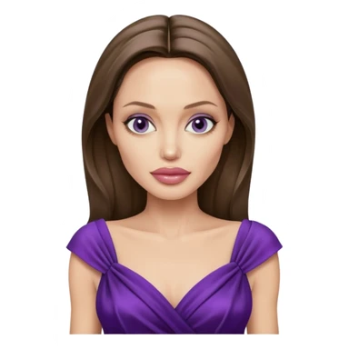 Angelina Jolie, purple dress sticker