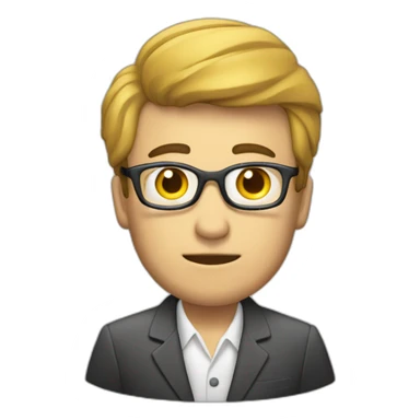 Periodista cansado de su trabajo sticker