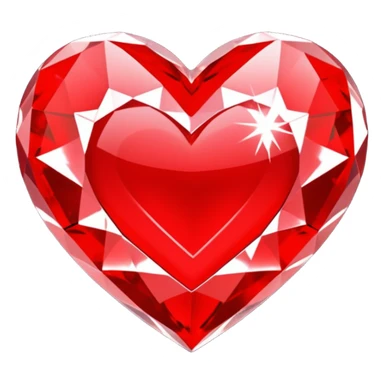 A red heart made of diamond with name Jacky sticker