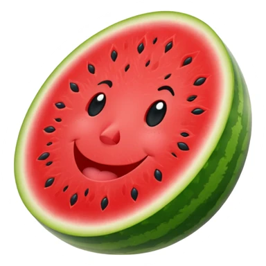 watermelon smile hAlf slice sticker