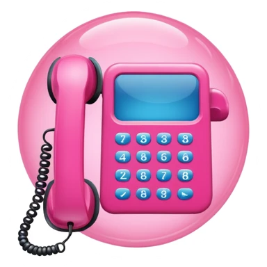 pink phone call caller id bubble sticker