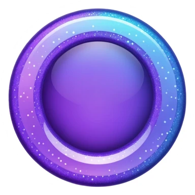 Glitter purple and cian inner circle sticker