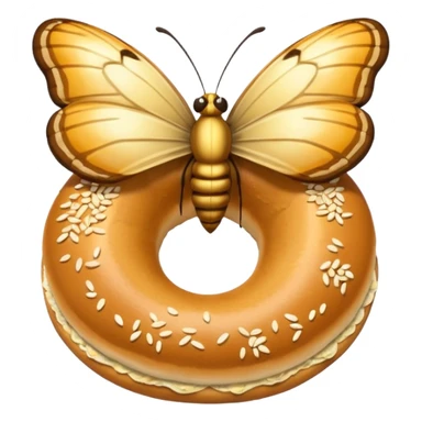 Butterfly bagel sticker