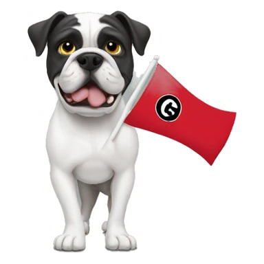person holding a Georgia Bulldog flag sticker
