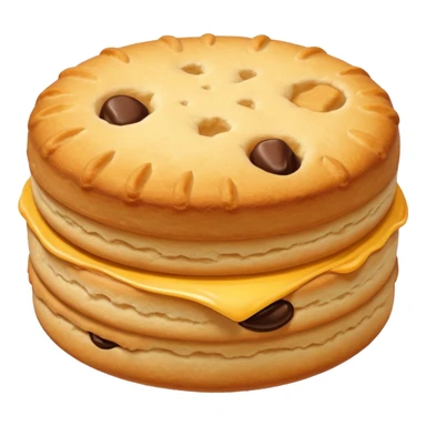 plain biscuit with a slightly textured surface sticker