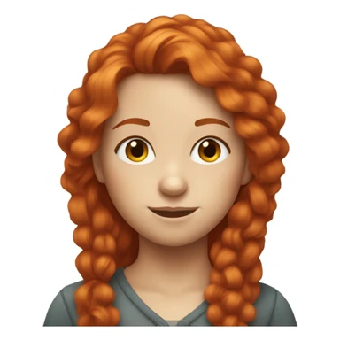 Redheaded girl with a red beard sticker