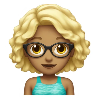 Blonde girl in a swimsuit sticker
