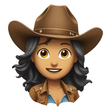 cowboy hat dancing girl sticker