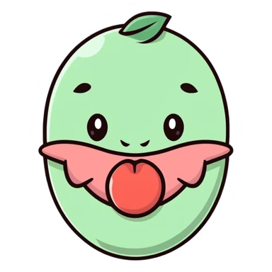 cute face with tongue sticking out tasting something delicious sticker