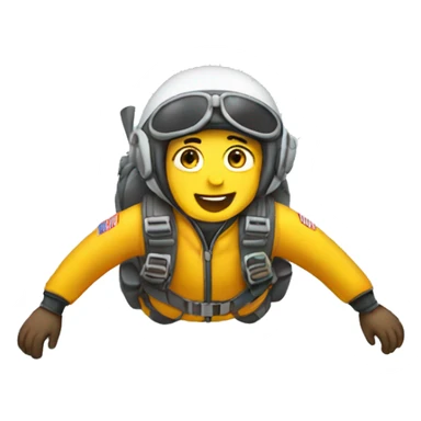 Pilot parachuting sticker