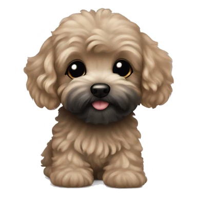 black baby maltipoo sticker