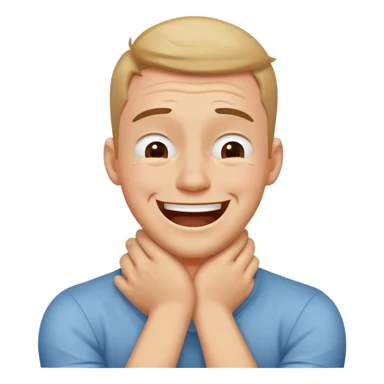 Arms crossed holding neck laughing crying guy sticker