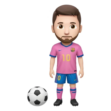 create an emoji of a pink football shirt that has MESSI 10 written on the back of it sticker