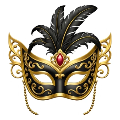 Elegant Venetian carnival mask, simple and bold, minimal details sticker