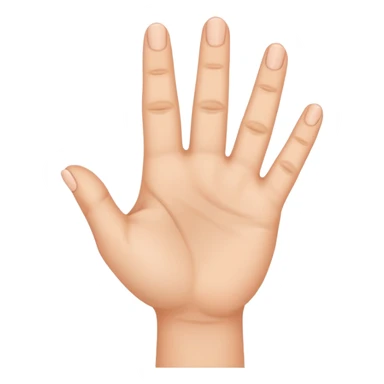 a hand with three fingers up and two fingers down  sticker