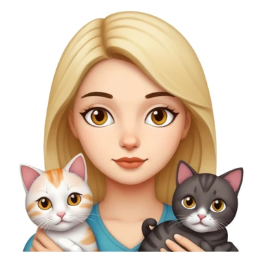 Vanessa with cats sticker
