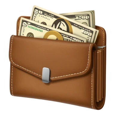 wallet with money sticker