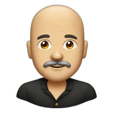 bald man with little facial hair holding a cigar sticker