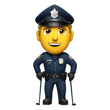 Skiing cop sticker