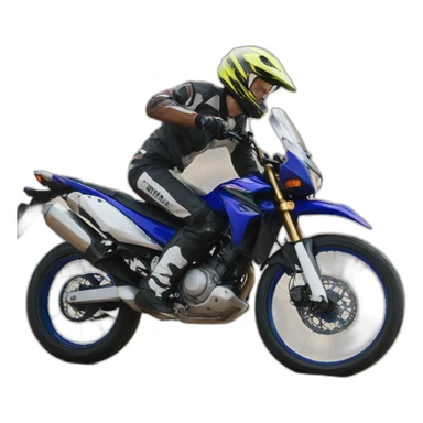 Man make wheelie with yamaha cross bike sticker