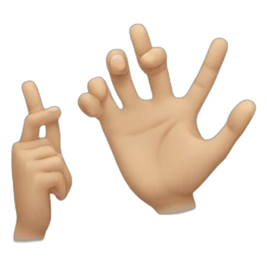 person counting with their fingers sticker