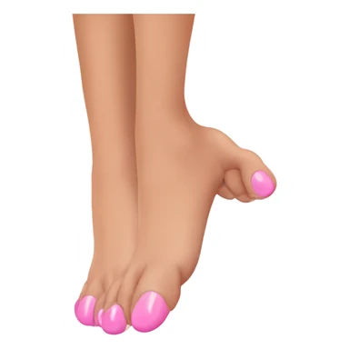 Feet with pink toenails and white tips sticker