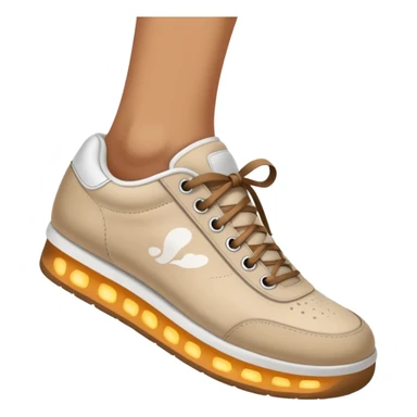  a human foot wearing a sneaker, fully visible, stepping firmly on the ground, leaving a clear shoe print under the sole. Rounded, glossy, smooth, soft shadows, white background.



 sticker