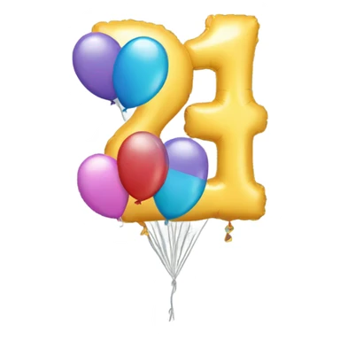 Number 24 balloon sticker