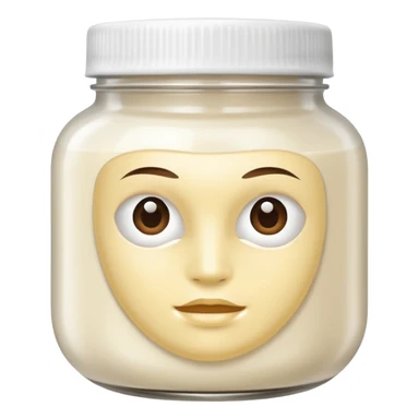 WHITE hair mask in a jar THE PRODUCT WITHOUT MOUTH AND EYES  sticker